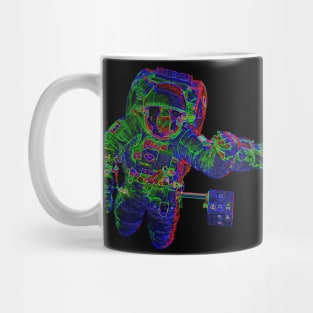 NASA Astronaut in Blue, Green and Red Colors Mug